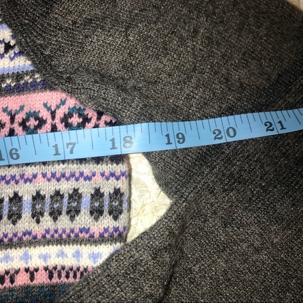 Talbots Pink Gray Patterned Sweater - image 7